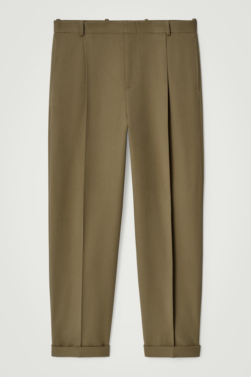 Wool-Twill Turn-Up Pants