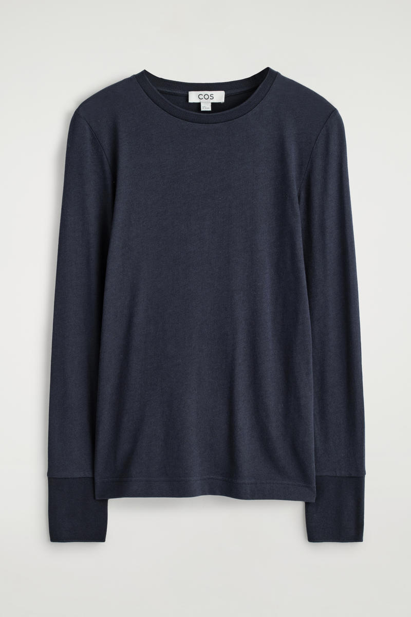 Cotton Jersey Long-Sleveled Top
