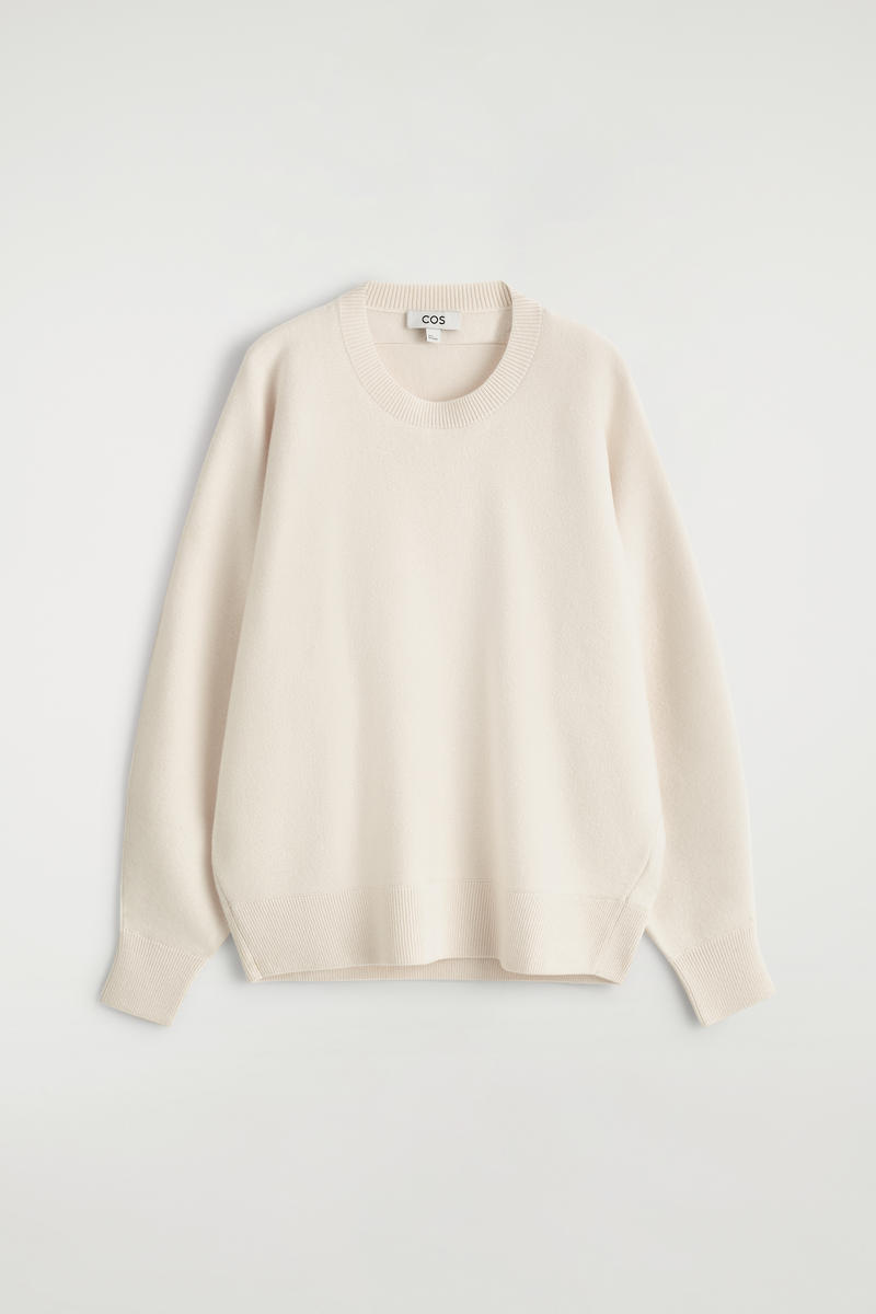 Rounded Double-Faced Wool Sweater