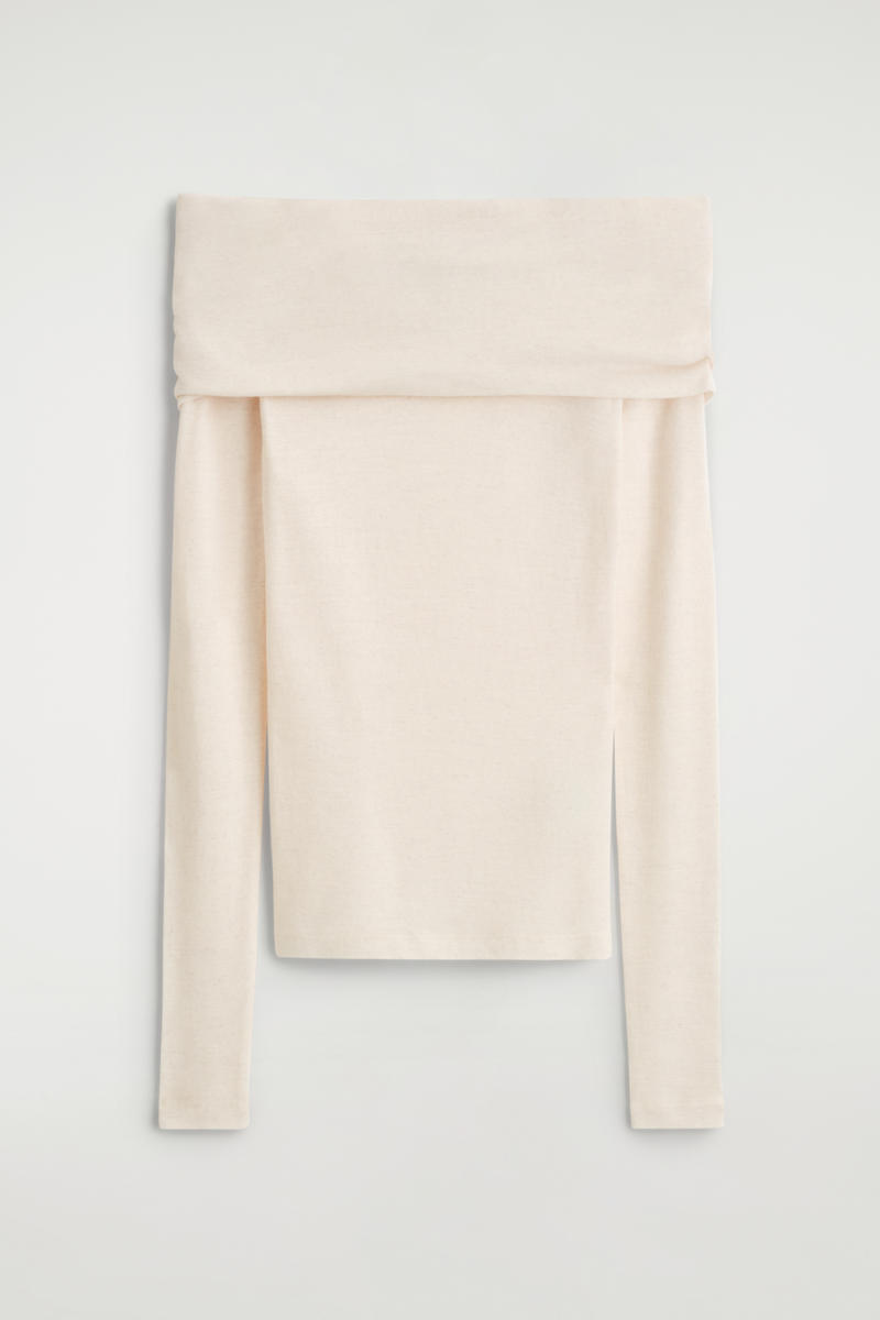 Off-The-Shoulder Merino Wool Top by COS