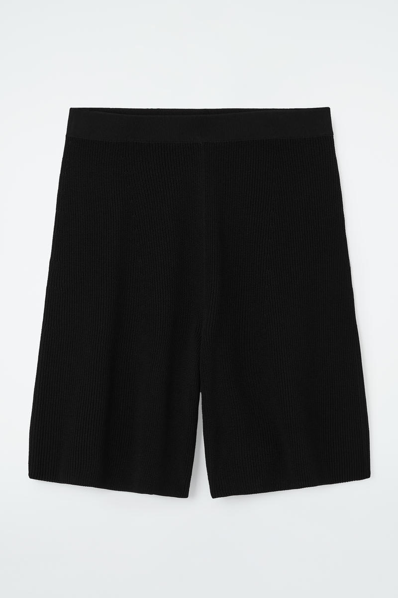 Ribbed-Knit Bermuda Shorts by COS