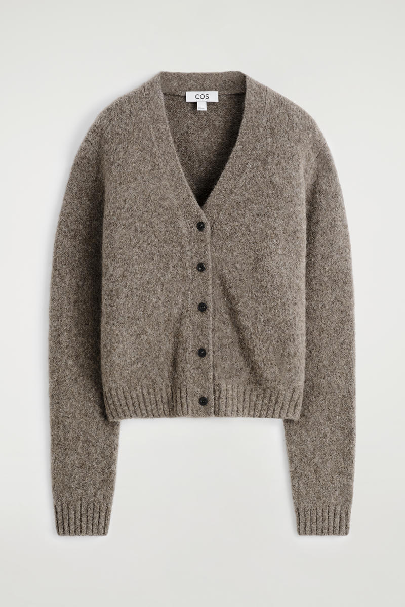 Cropped Alpaca-Blend Cardigan