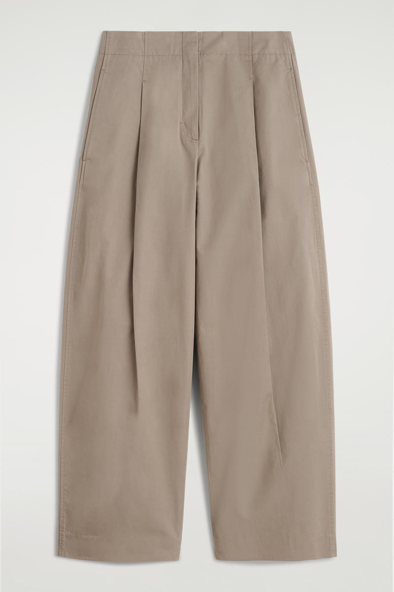 Pleated Barrel-Leg Chinos by COS