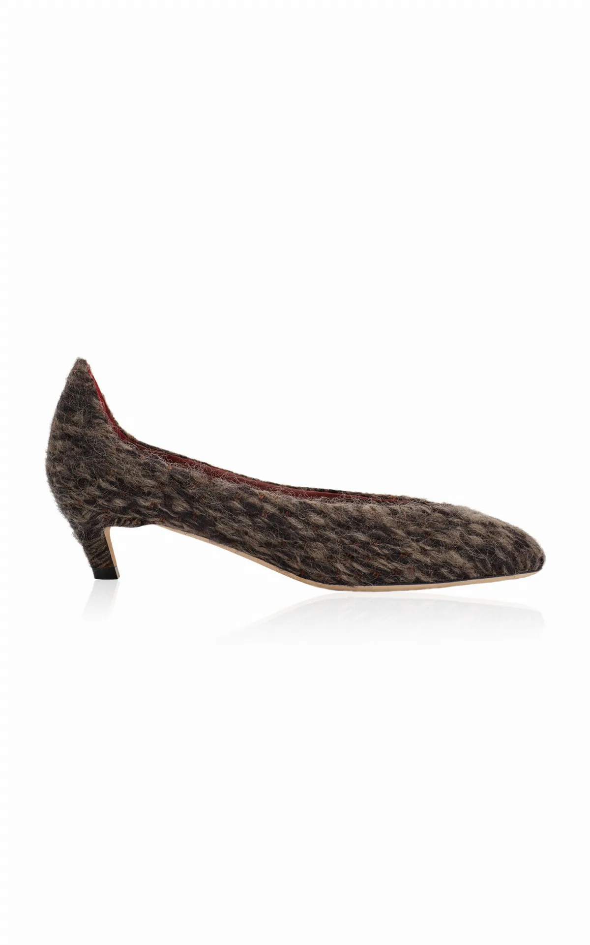 Brown Loom Kitten Heels