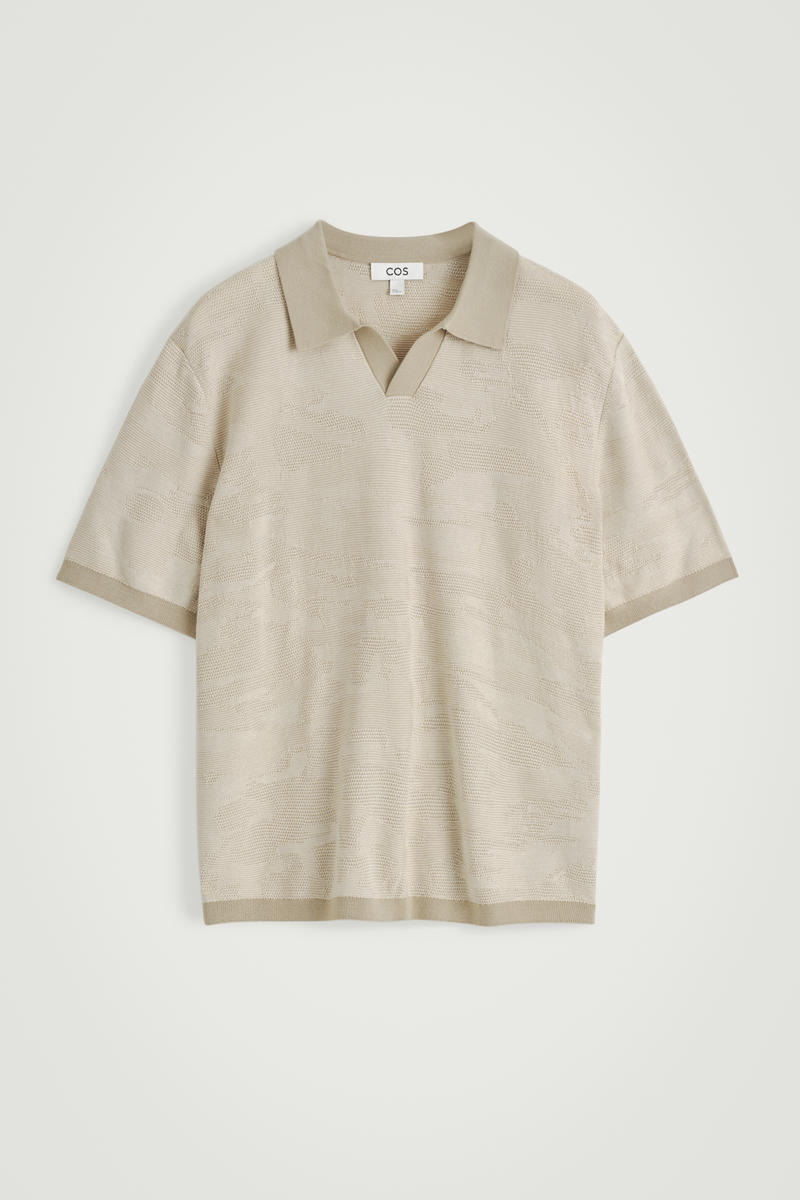 Cotton Jacquard Polo Shirt