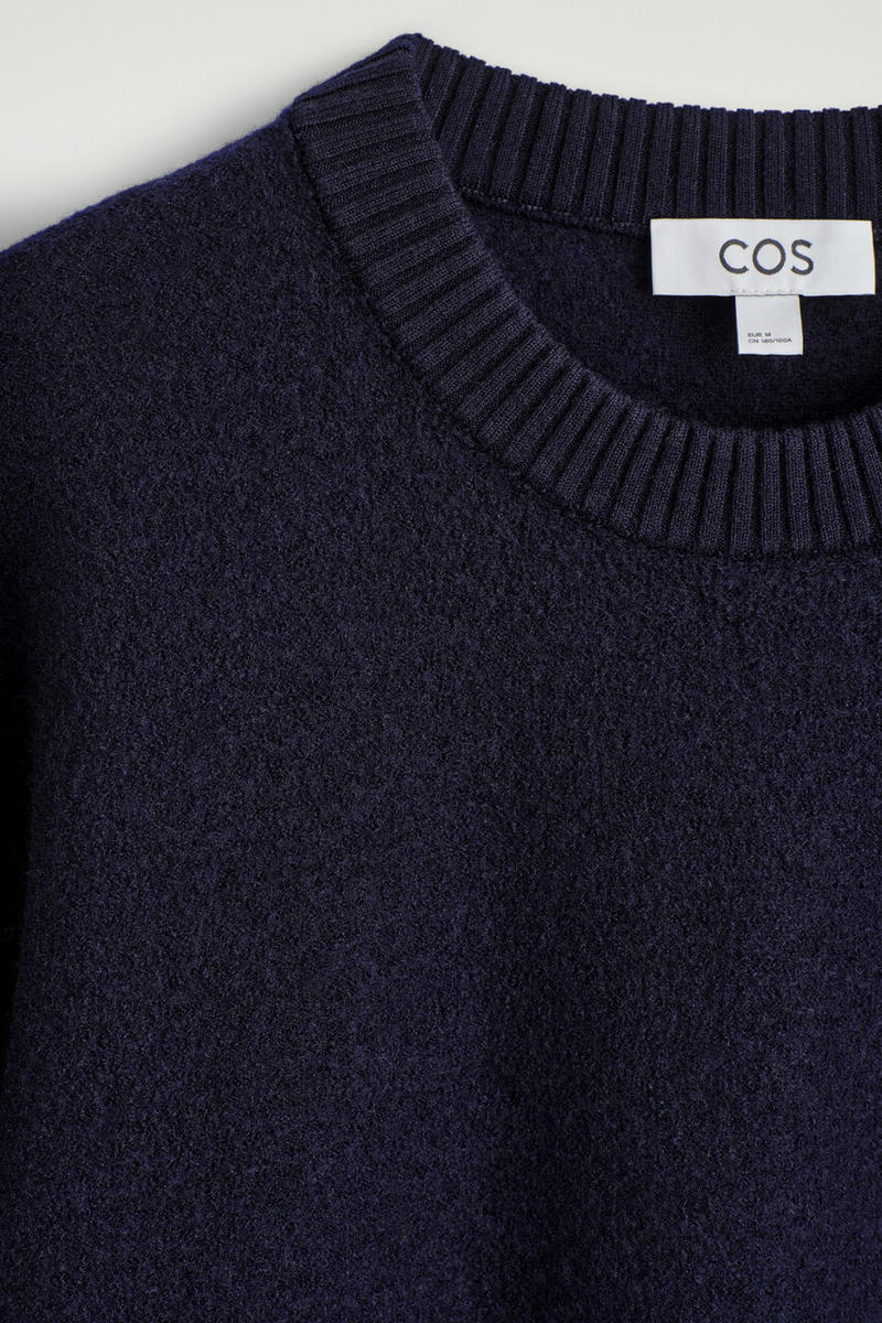 Boiled-Wool Crew-Neck Sweater
