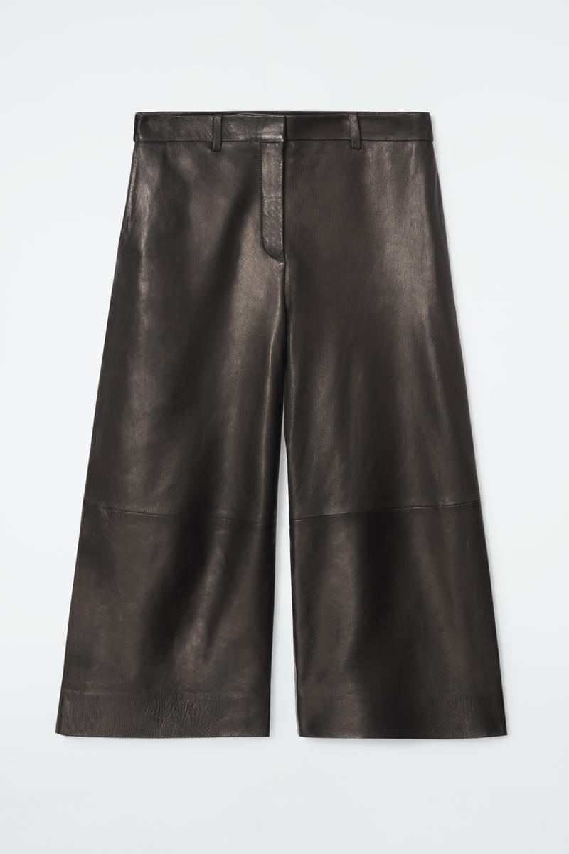 The Leather Barrel-Leg Culottes by COS