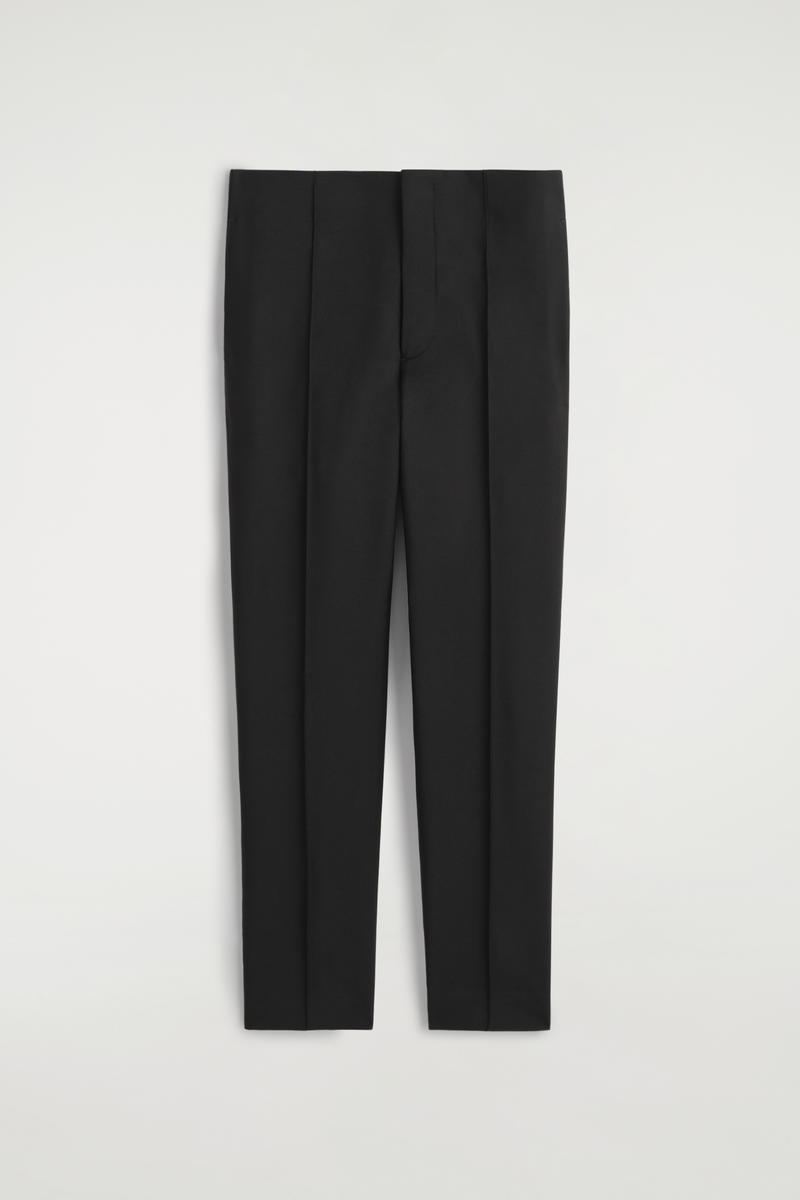Slim Wool Tapered Pants