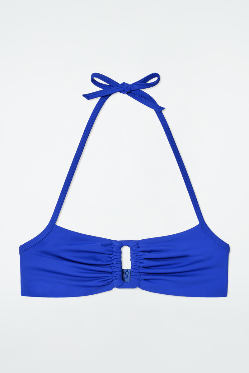 Gathered Cutout Bikini Top