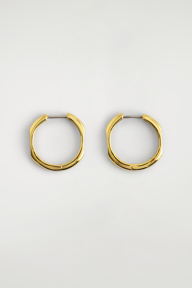 Faceted Hoop Earrings