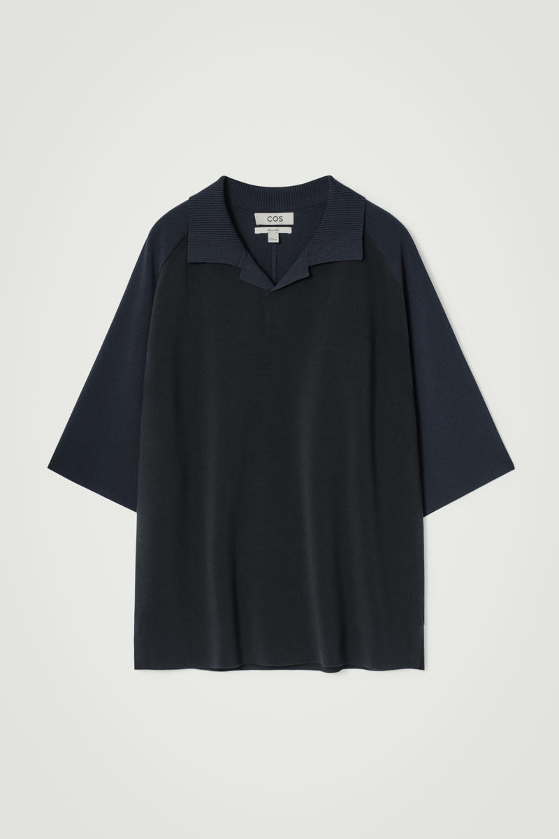 Color-Block Double-Faced Polo Shirt