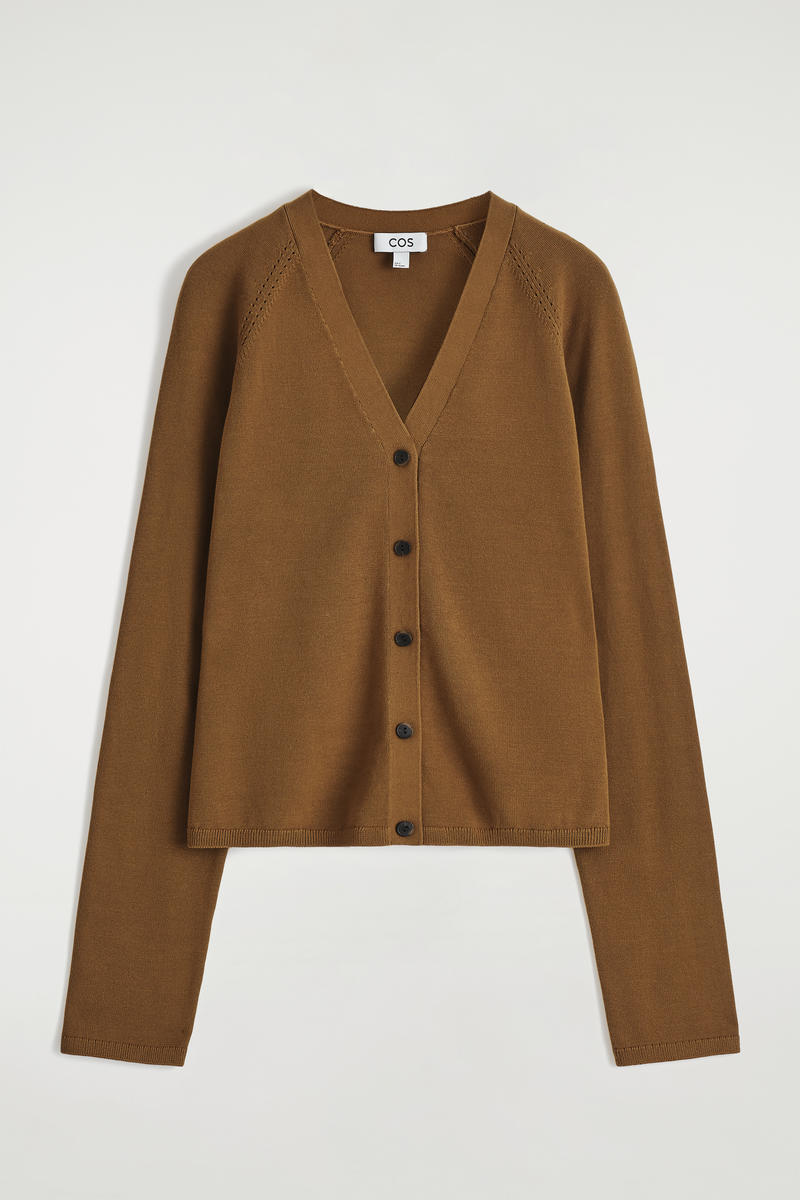 Knitted Cotton V-Neck Cardigan