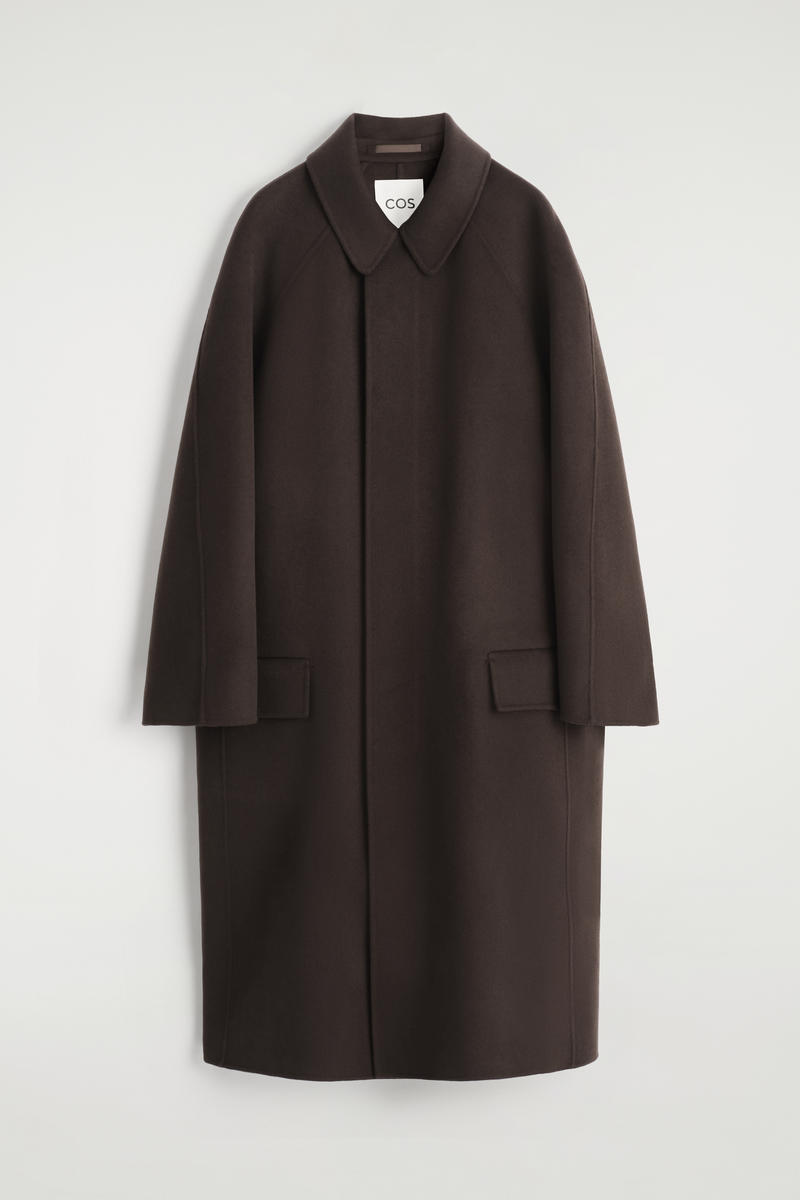 Double-Faced Wool Long Car Coat