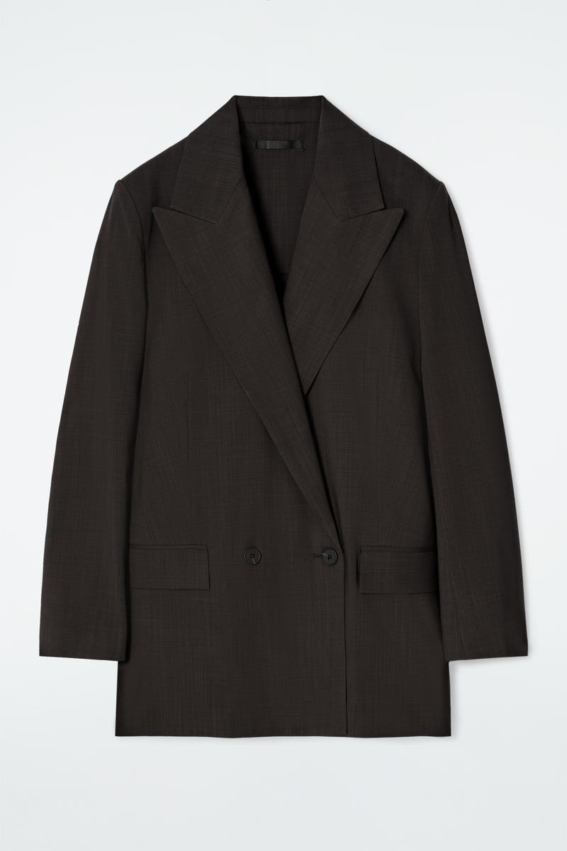Fluid Double-Breasted Wool Blazer