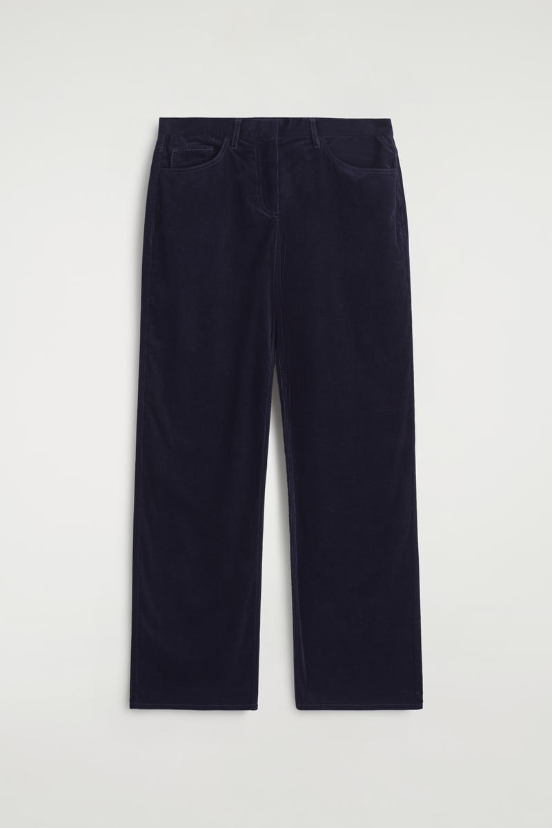 Corduroy Straight-Leg Pants