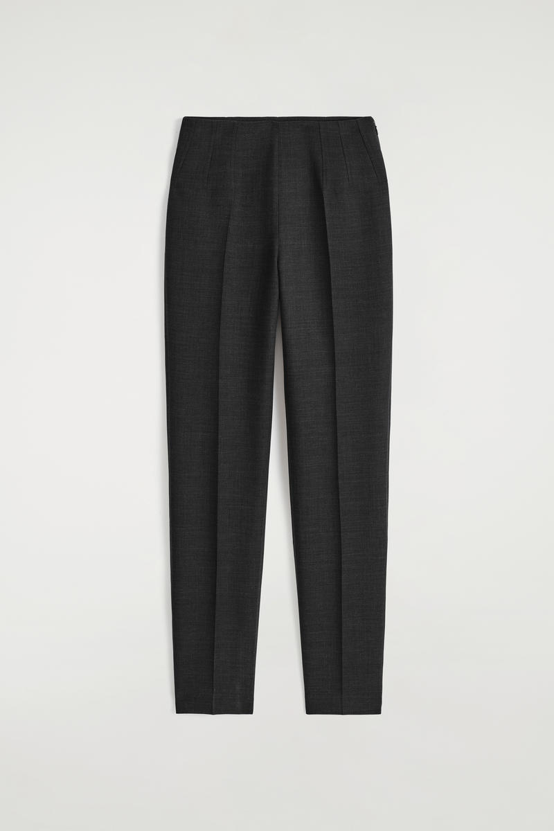 Wool-Blend Slim-Leg Pants