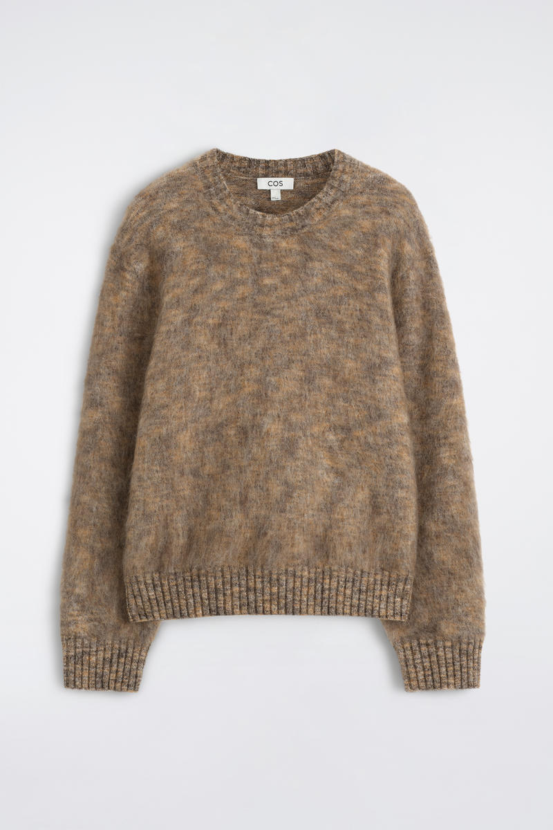 Space-Dyed Mohair-Blend Crew-Neck Sweater