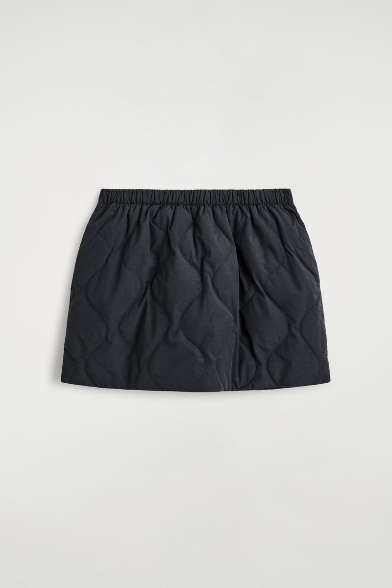Quilted Down Mini Skirt