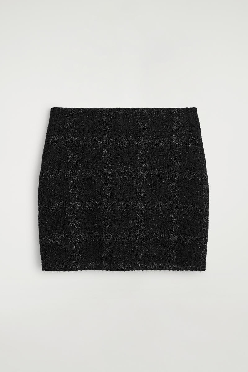 Sparkly Bouclé-Knit Mini Skirt