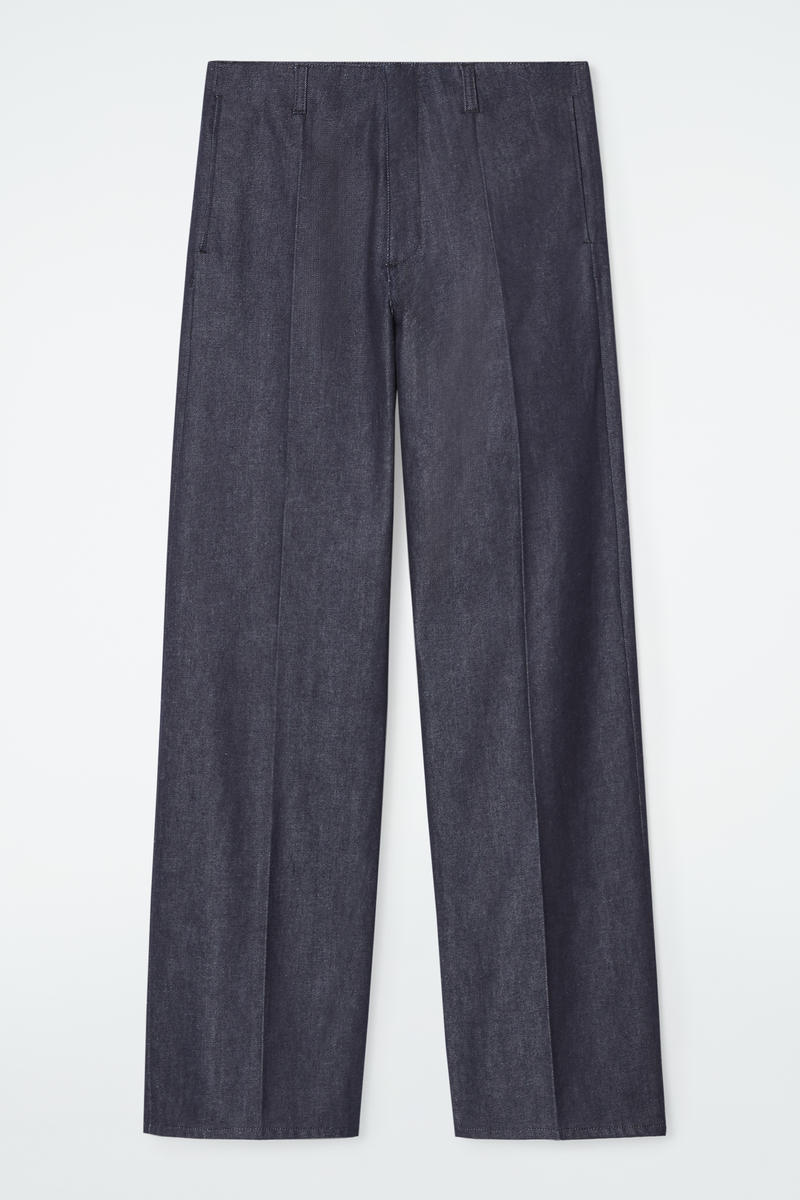 The Wide-Leg Raw Denim Jeans