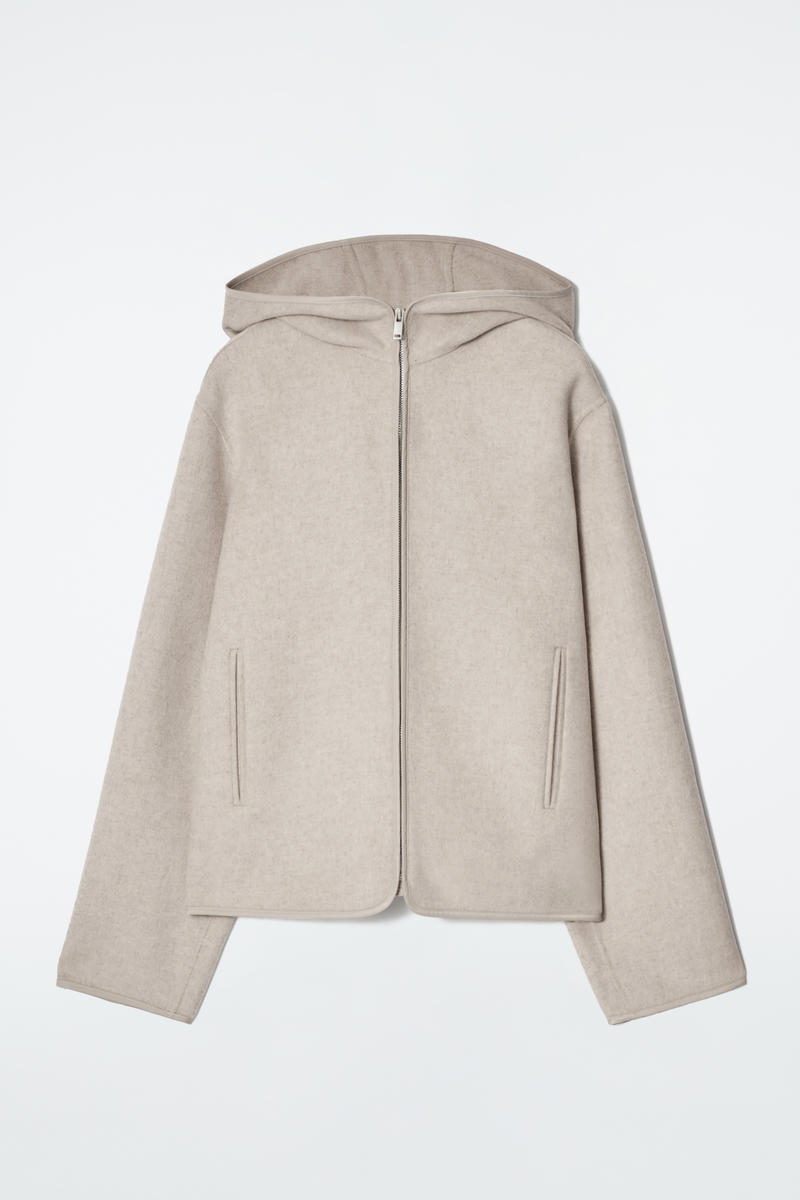 Hooded Double-Faced Wool Jacket