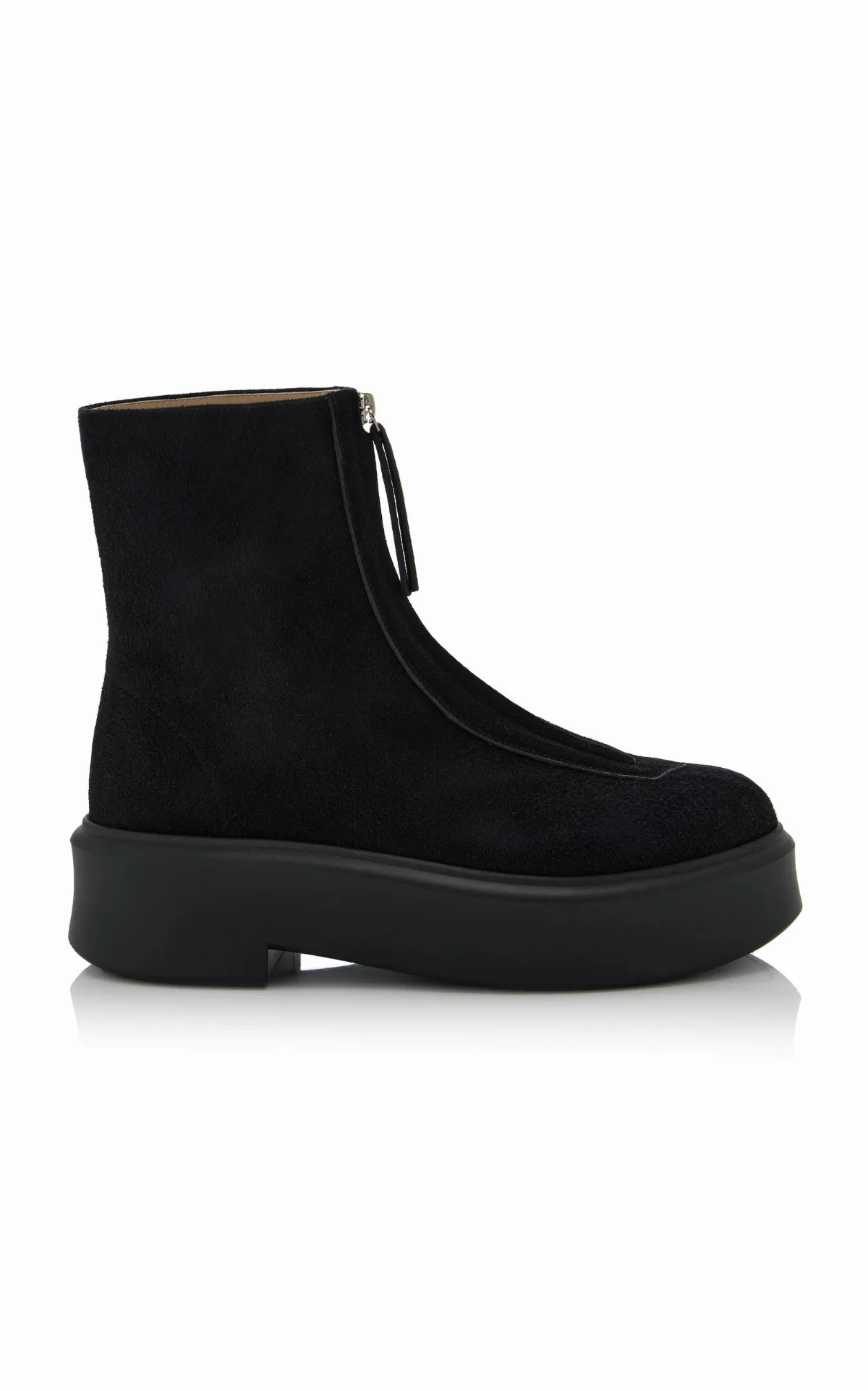 Zipped Suede Boots