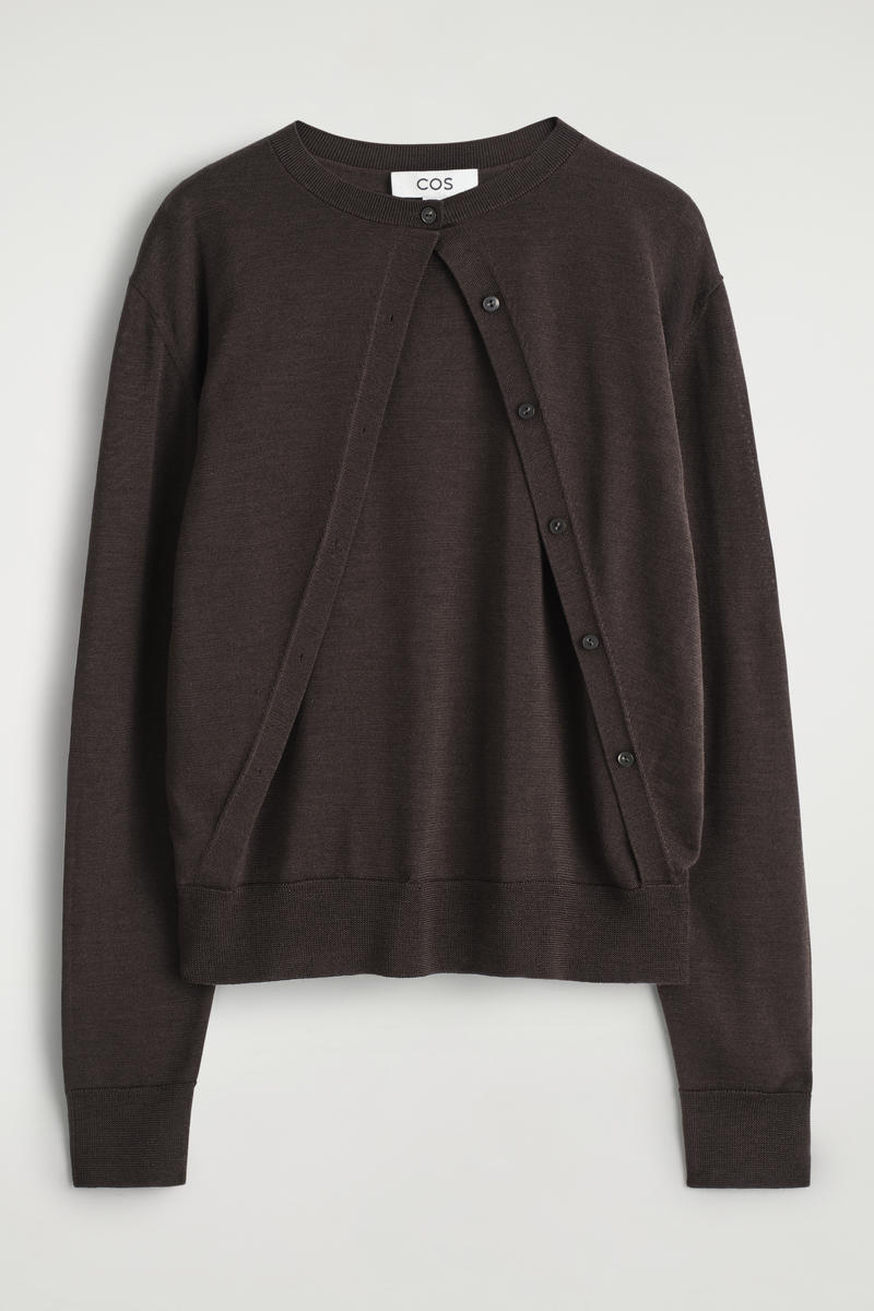 Layered Merino Wool Cardigan by COS