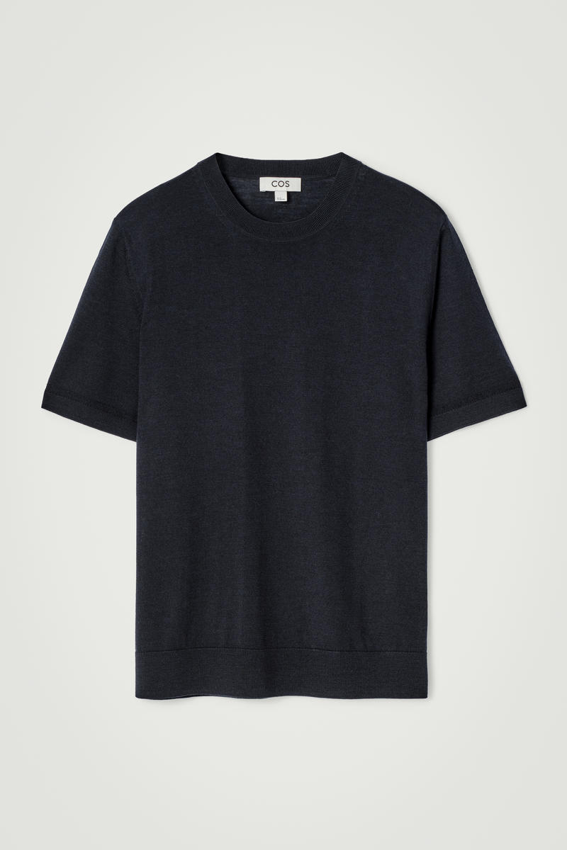 Slim-Fit Merino Wool Knitted T-Shirt