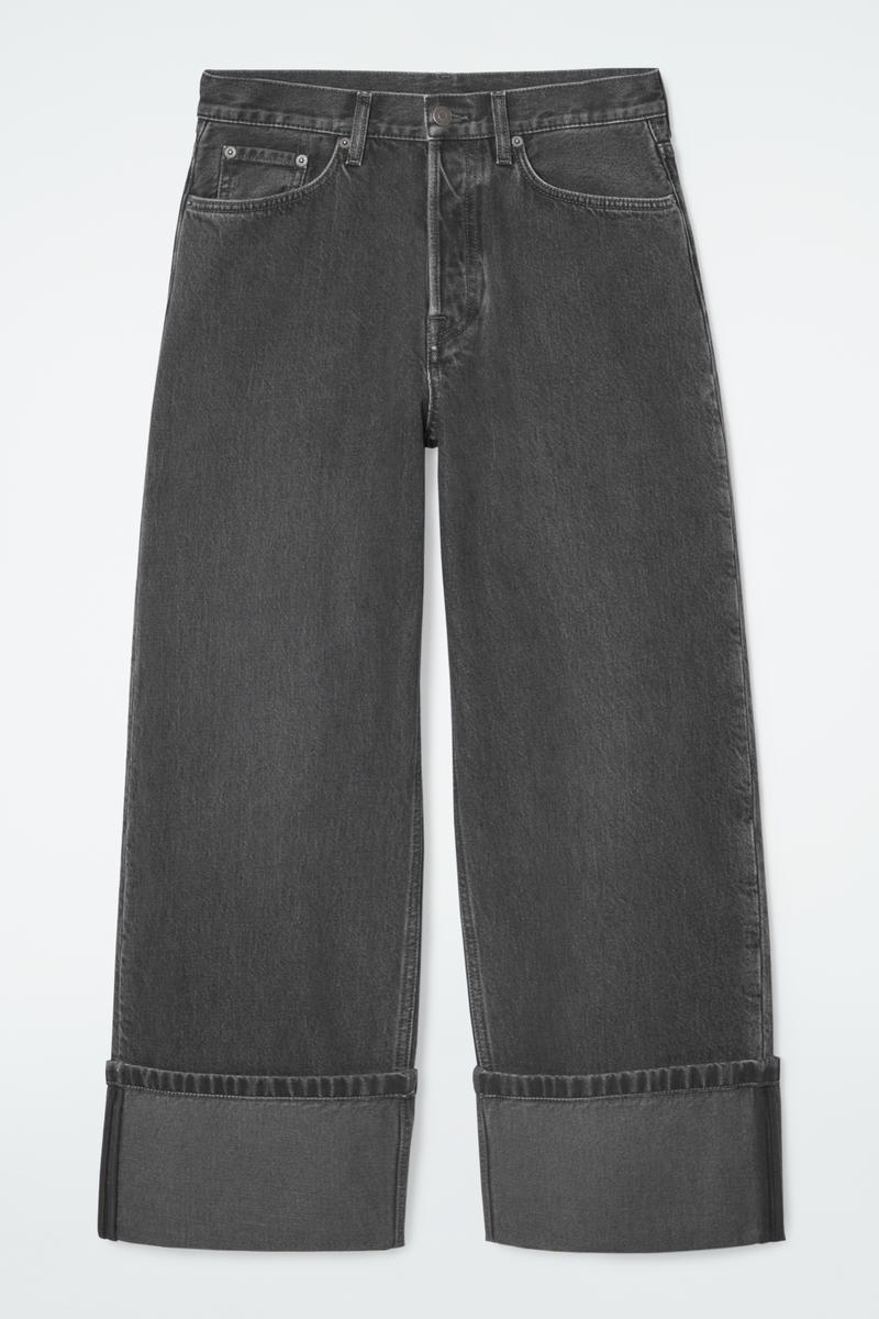 Facade Turn-Up Straight-Leg Jeans
