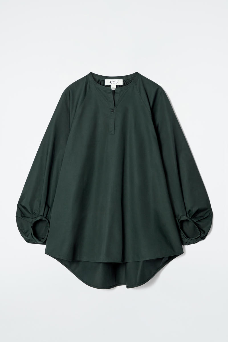 Balloon-Sleeve Blouse