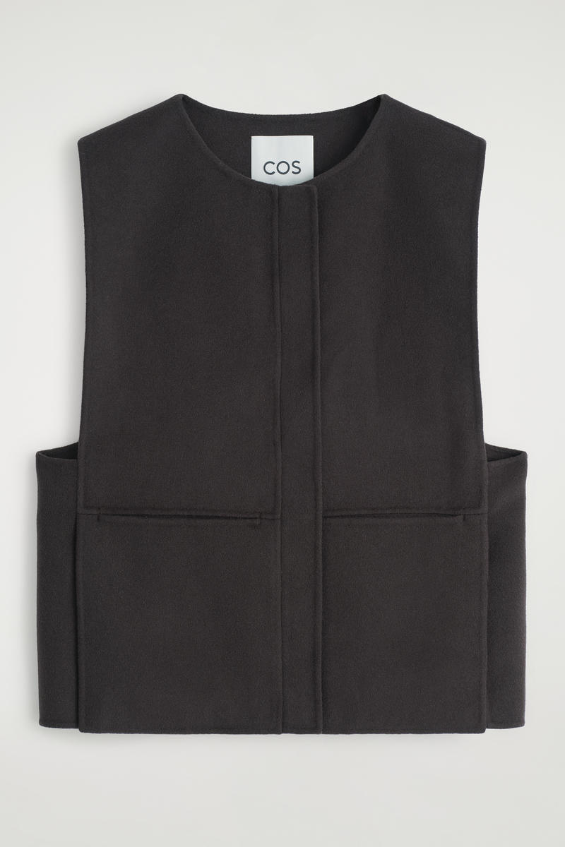 Double-Faced Wool Hybrid Vest
