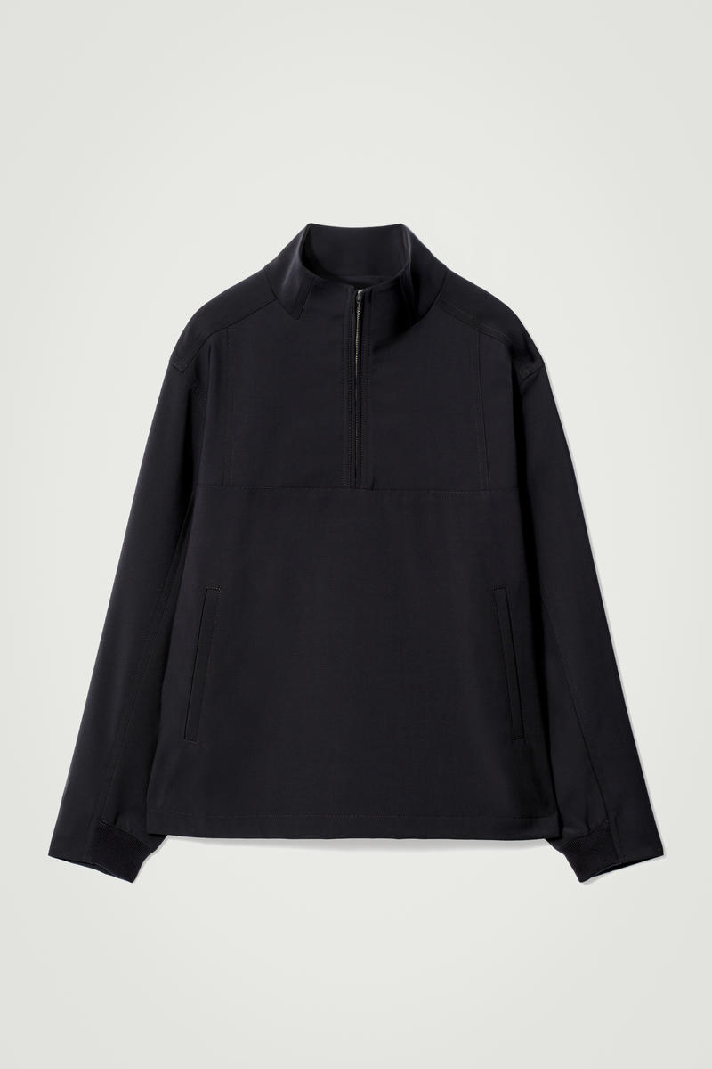 Double-Faced Wool-Blend Half-Zip Jacket by COS
