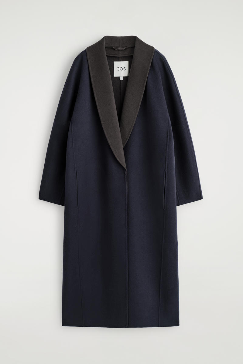 Double-Faced Wool Shawl-Collar Coat