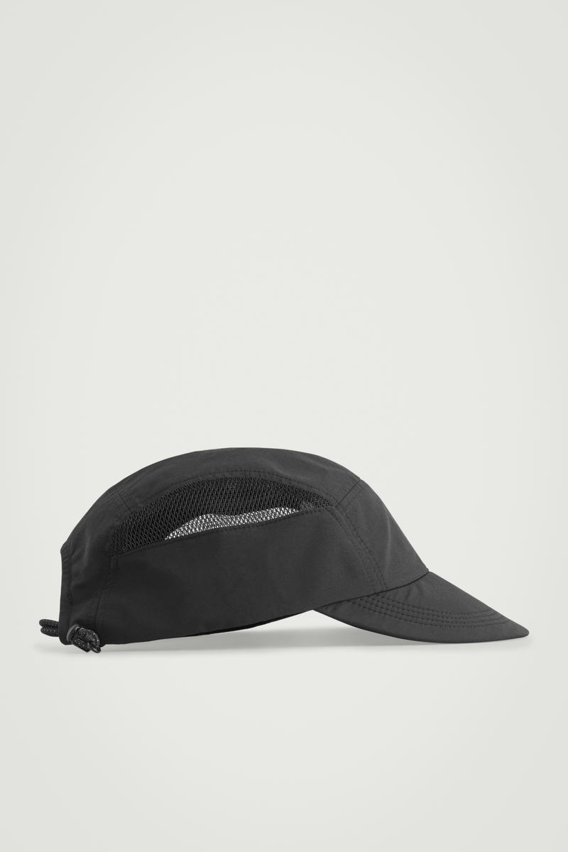 Mesh-Paneled Nylon Cap