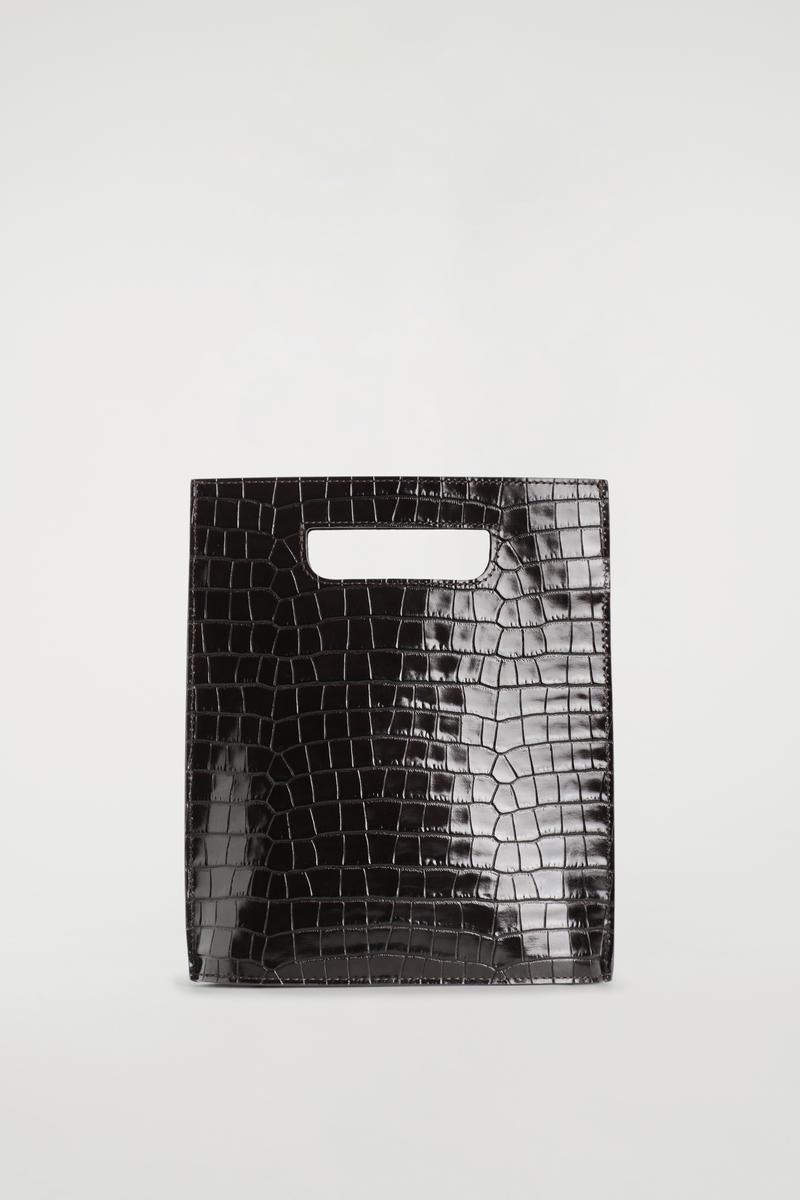 Folio Mini Bag - Croc-Effect Leather by COS