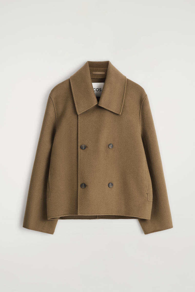Double-Faced Wool Short Pea Coat