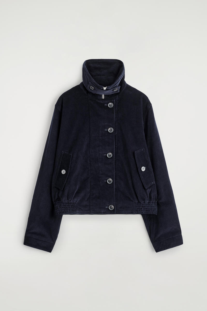 Corduroy Mock-Neck Jacket