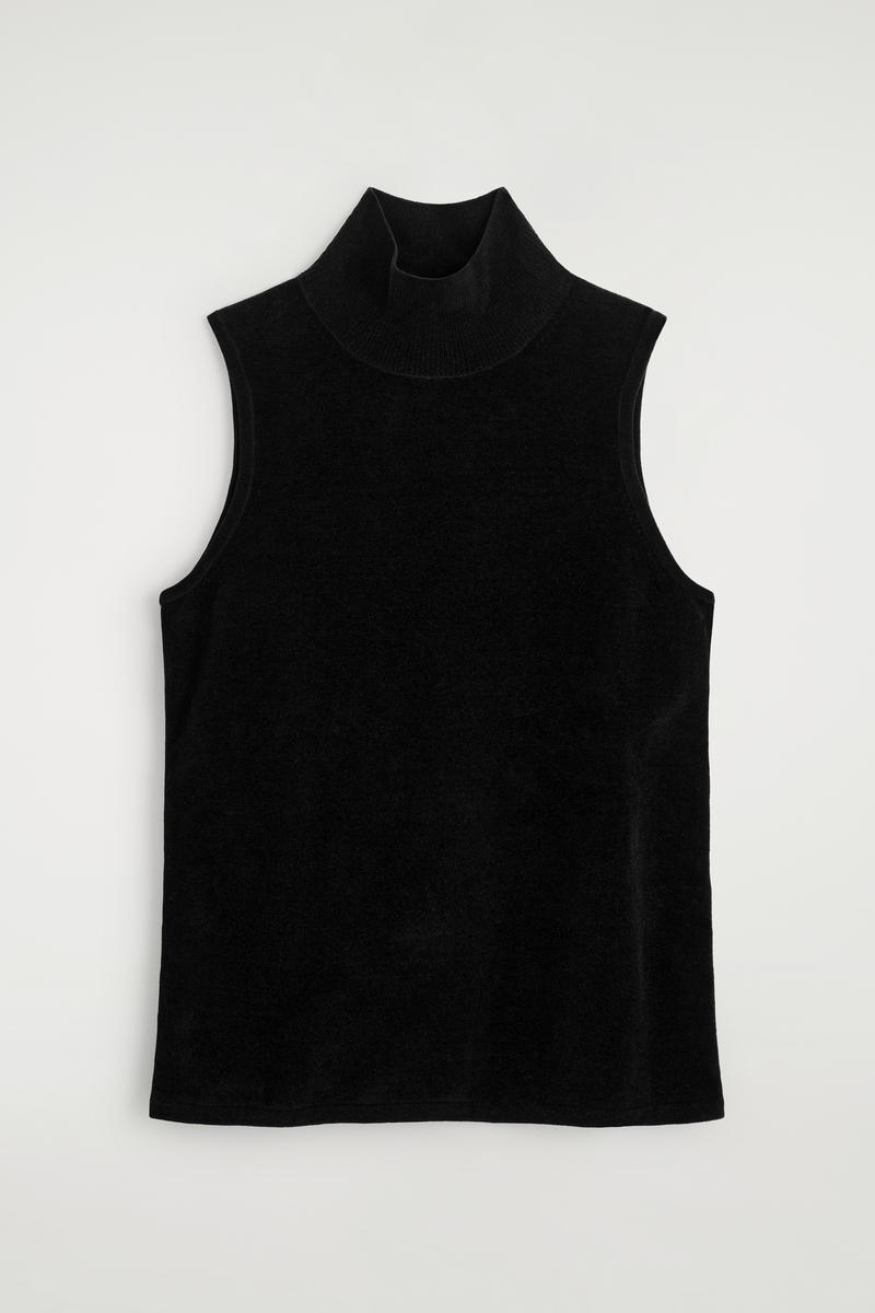 Chenille Mock-Neck Vest