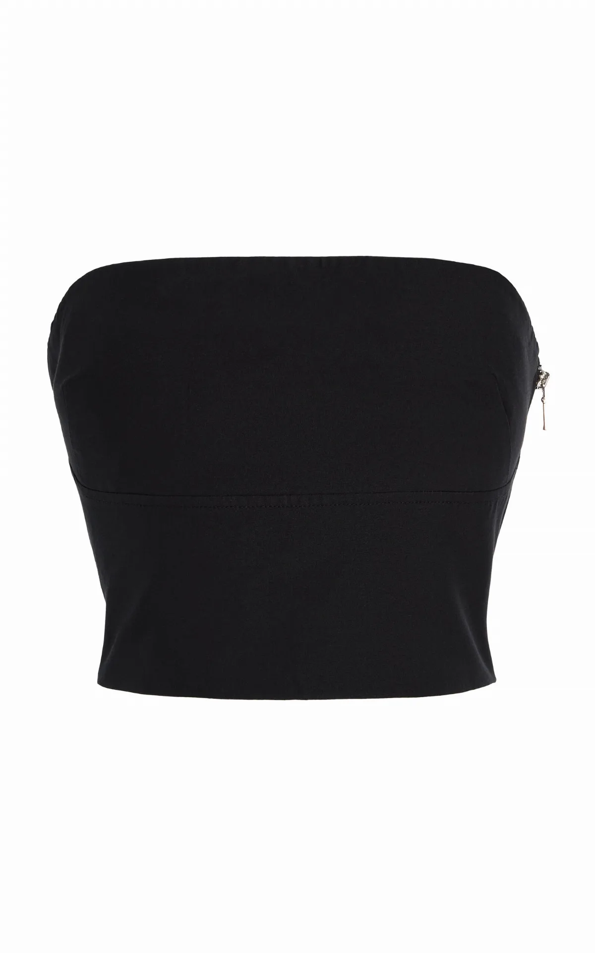 Exclusive Strapless Cotton-Silk Top