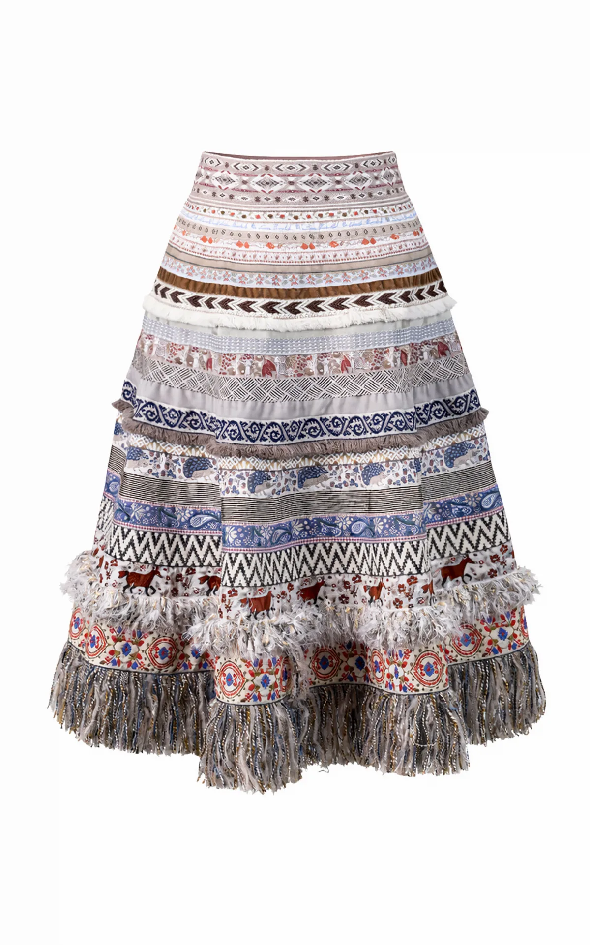 Swing Cotton Blend Ribbon Skirt
