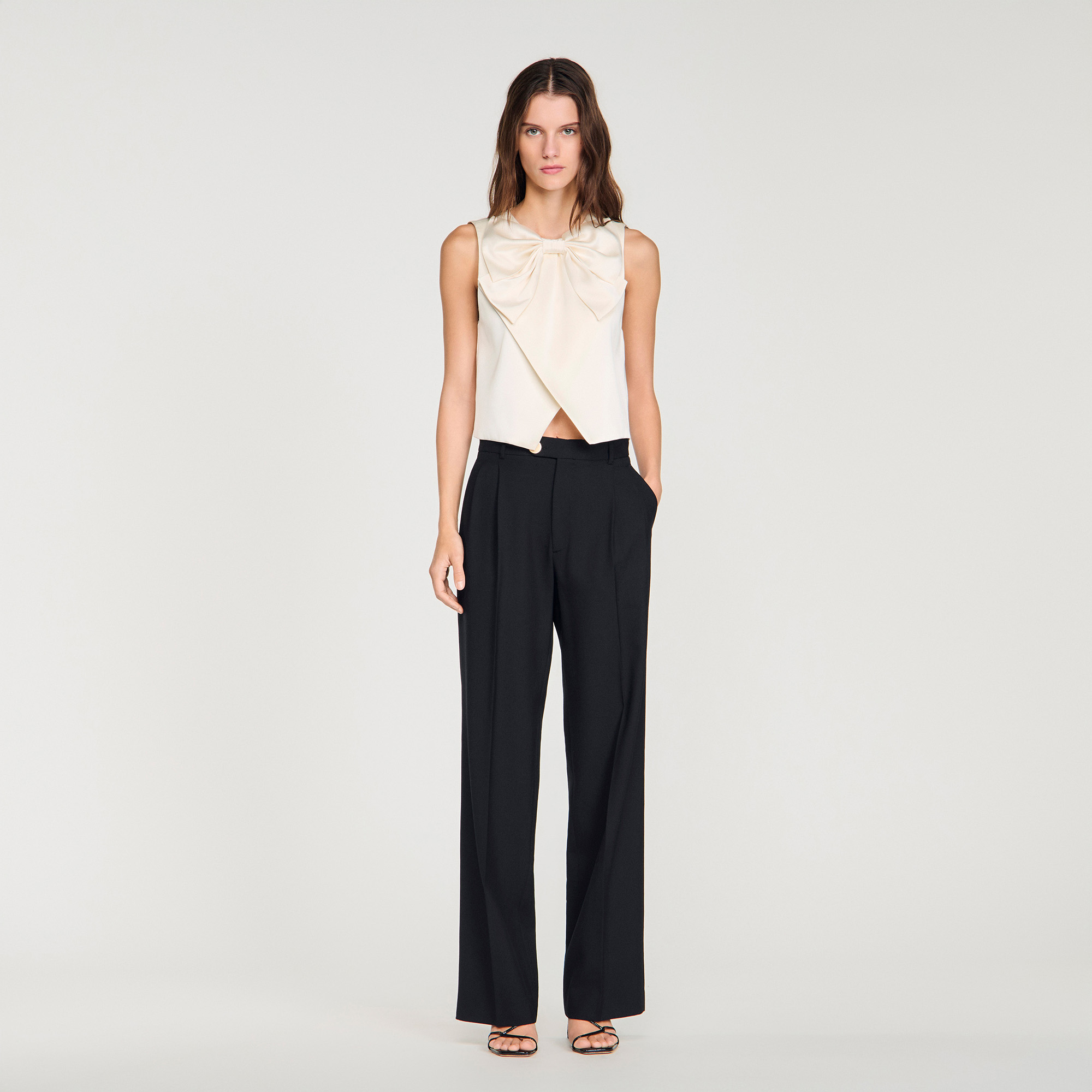 Pressed-crease suit trousers