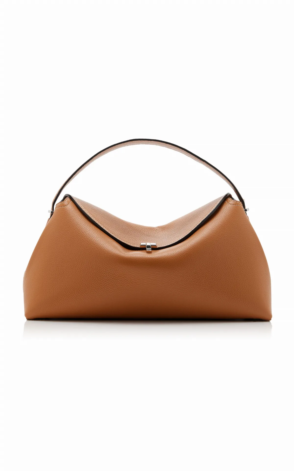 T-Lock Leather Top Handle Bag