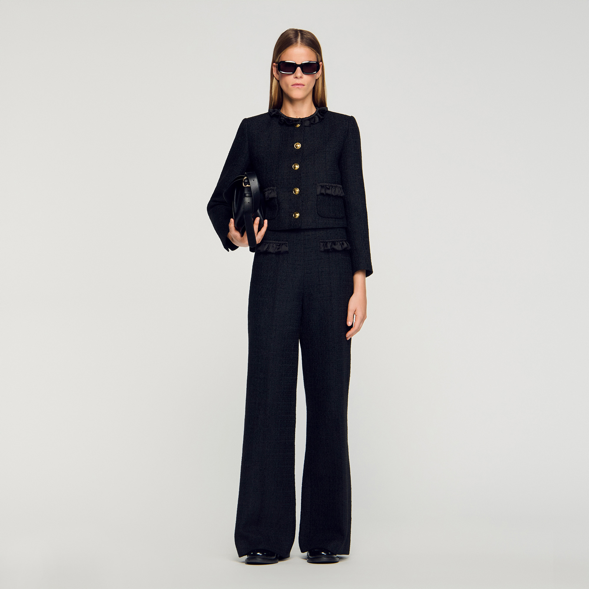 Tweed suit trousers