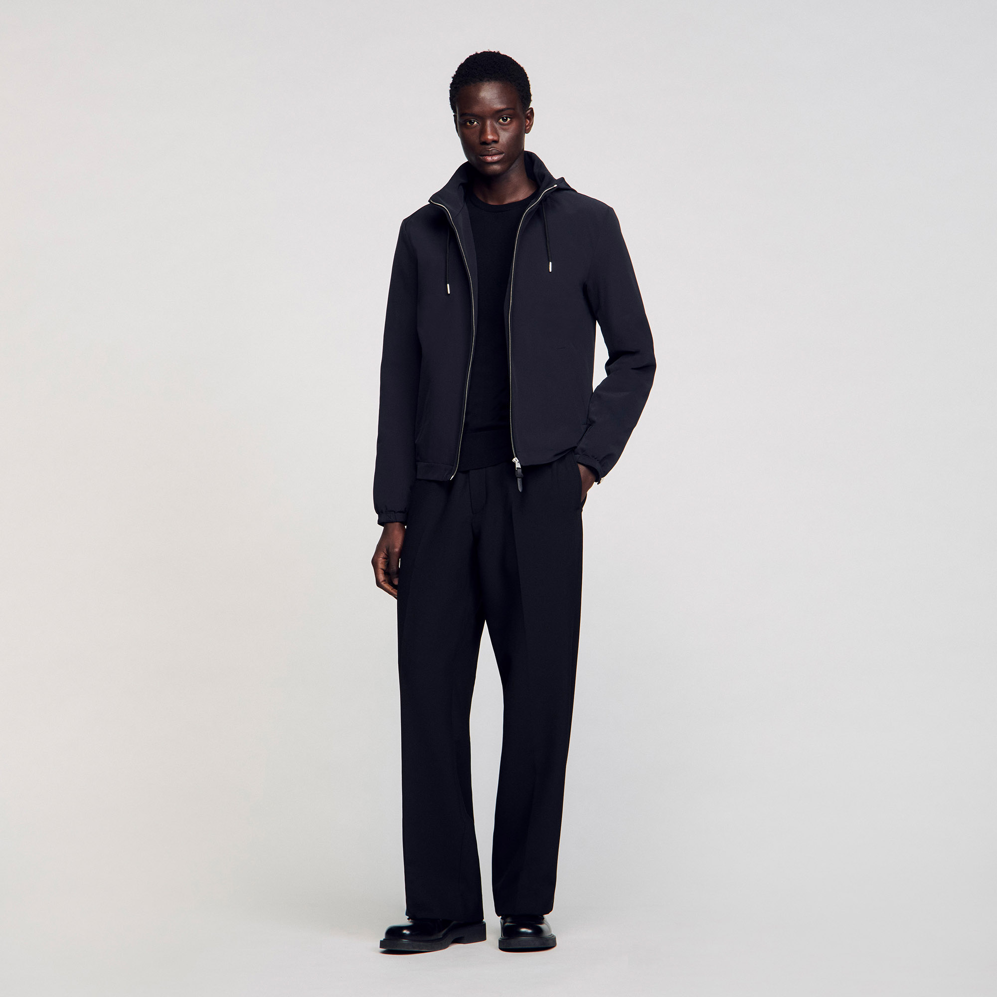 Zip-up hooded jacket by Sandro