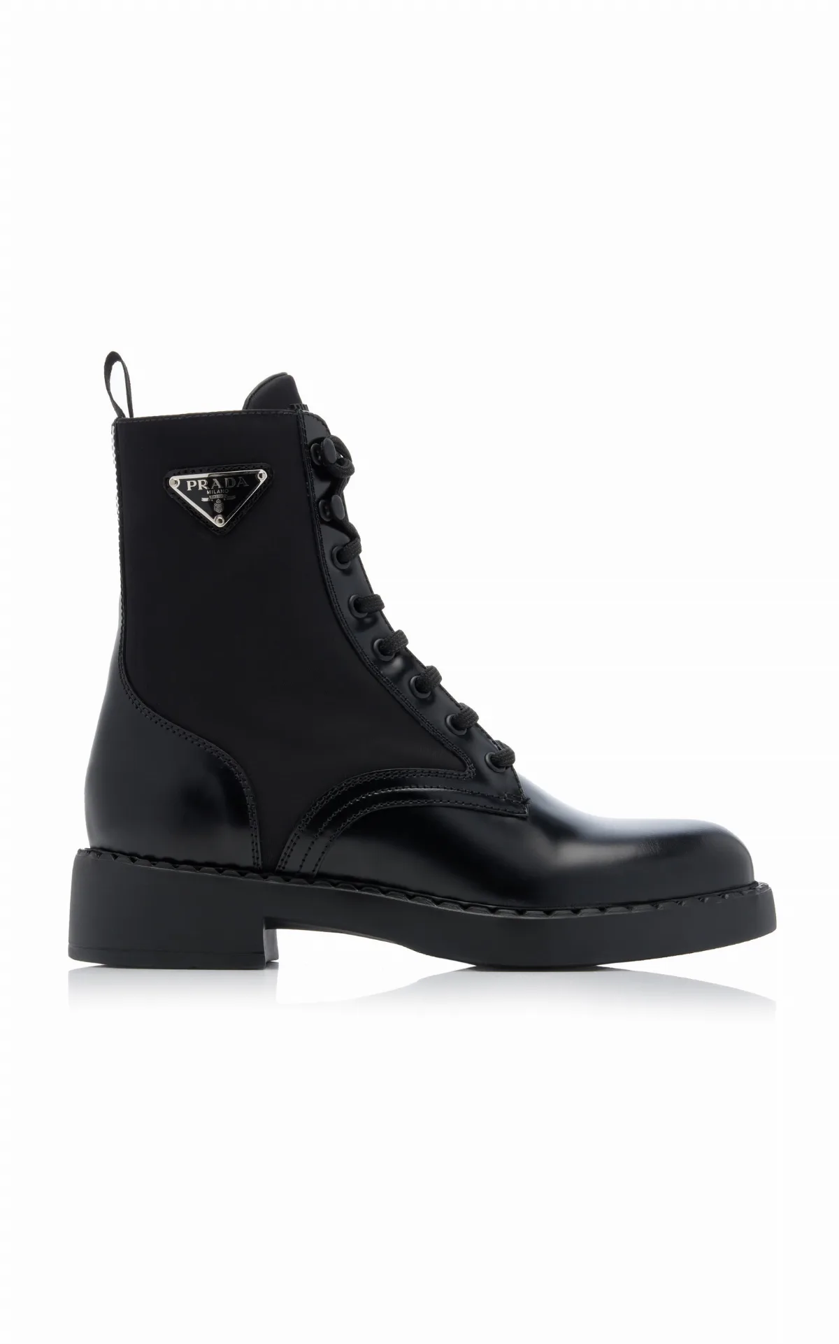 Re-Nylon and Leather Combat Boots