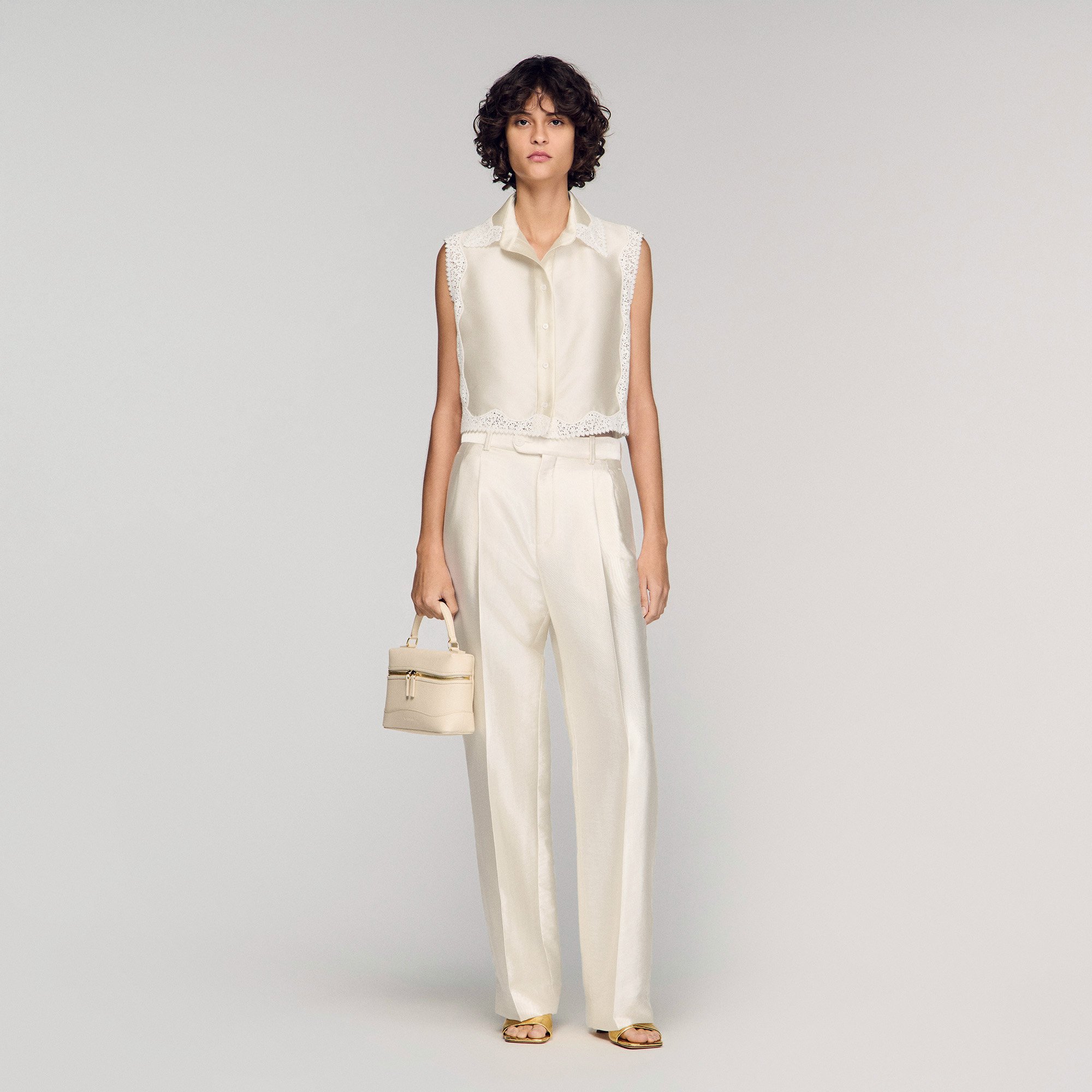Satin trousers