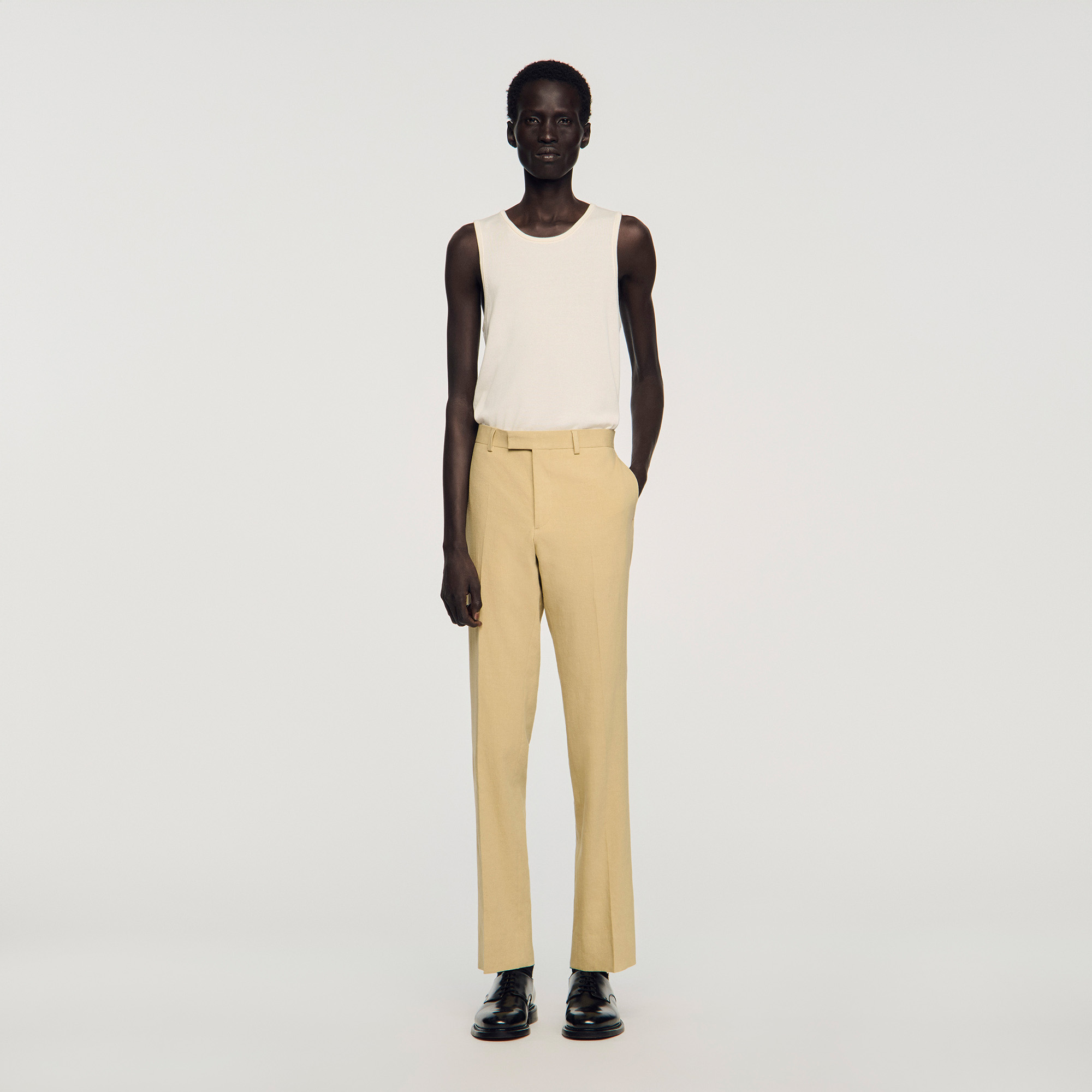 Wool suit trousers