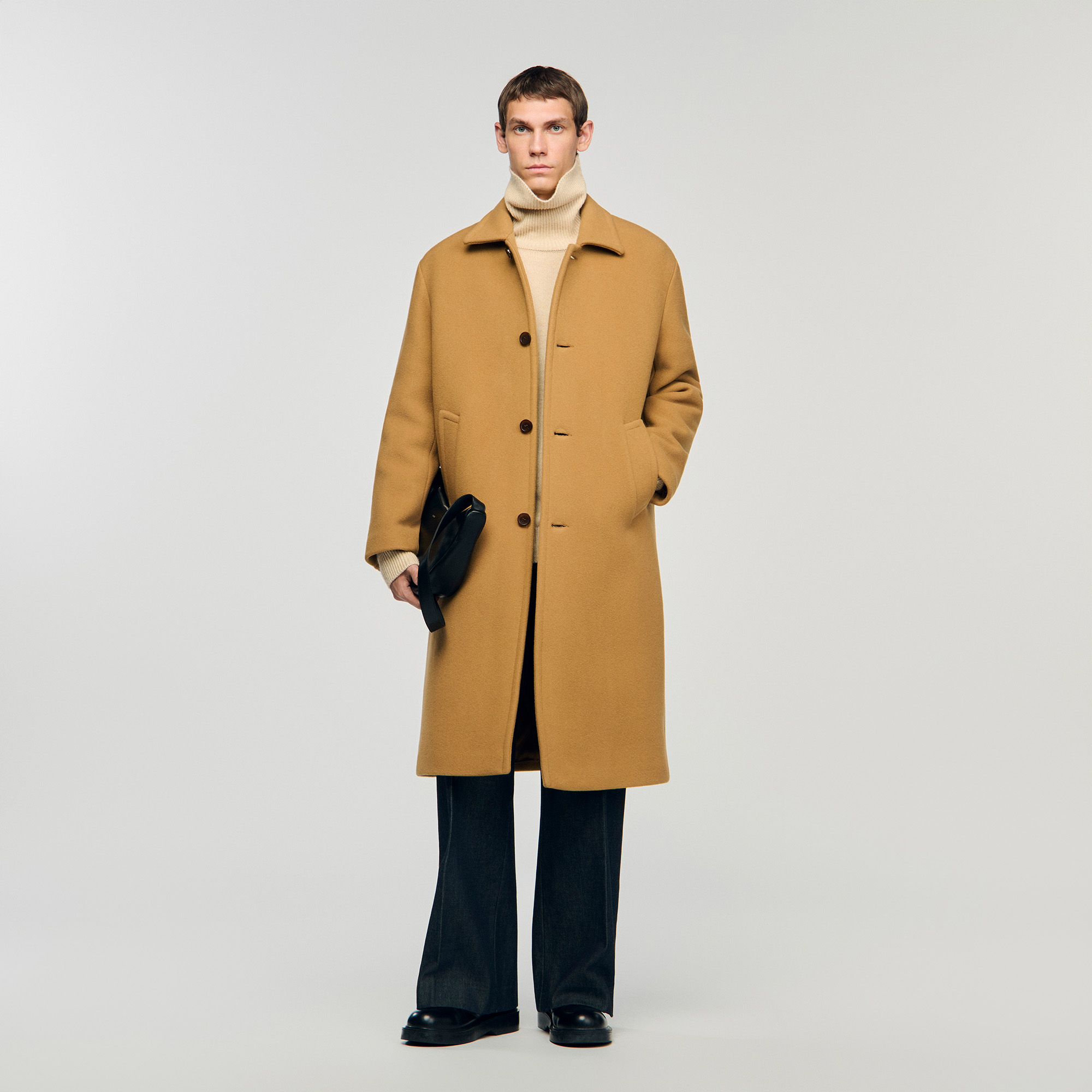 Wool and cashmere coat