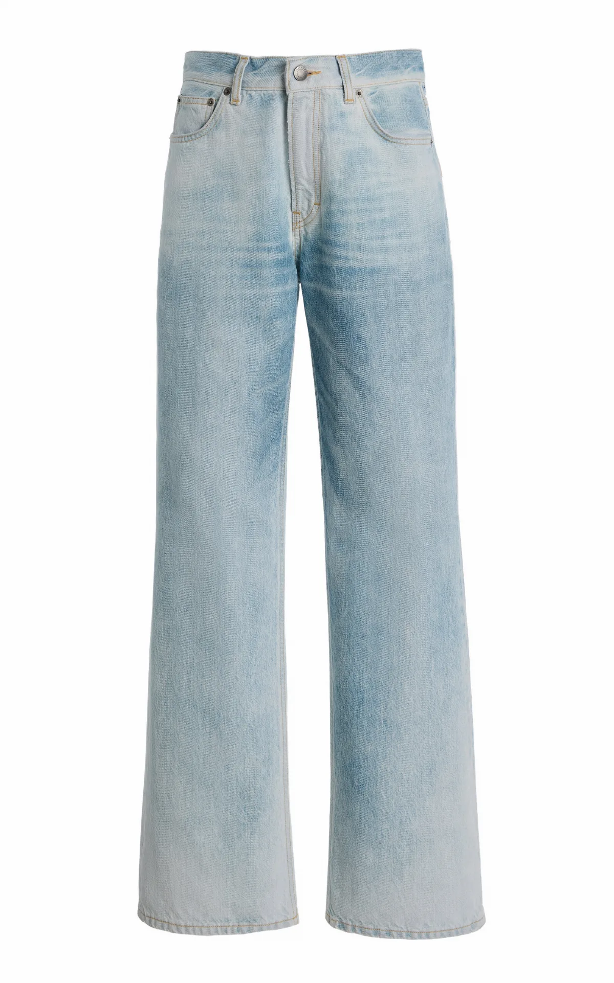 Korea Rigid Mid-Rise Flared-Leg Jeans