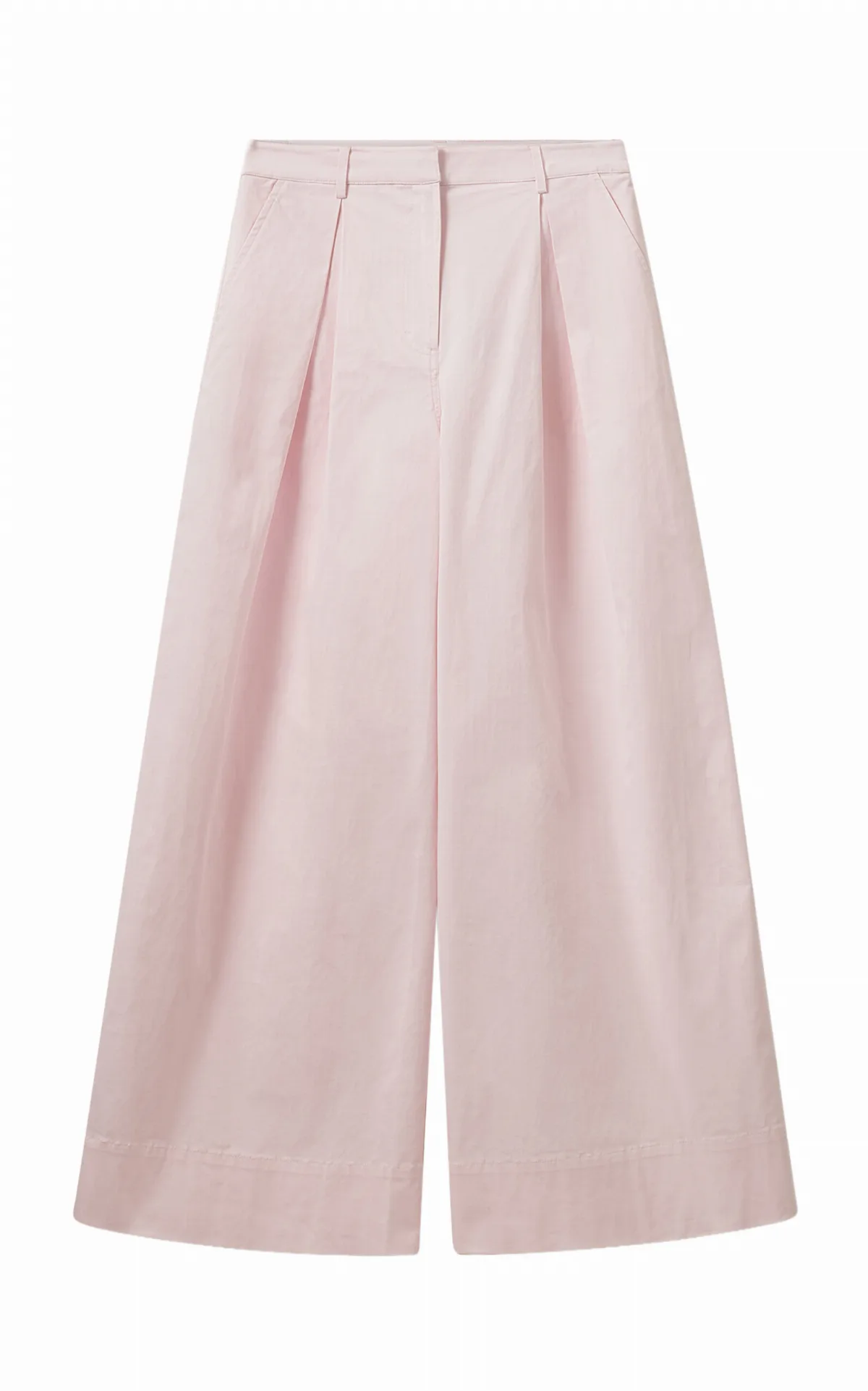 Avelino Cotton-Blend Pleated Pants
